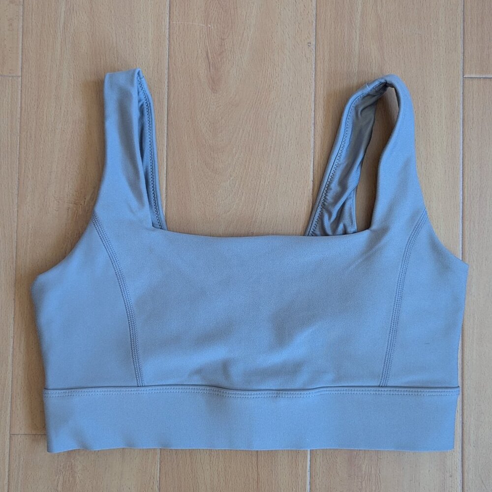 YPB sculptLUX Squareneck Bralette (Abercrombie & Fitch, Size M, Oat)